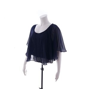 Love by Design Junior's Medium Blue Blouse